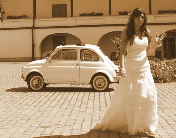 Samochód do ślubu - Fiat 500 1970r