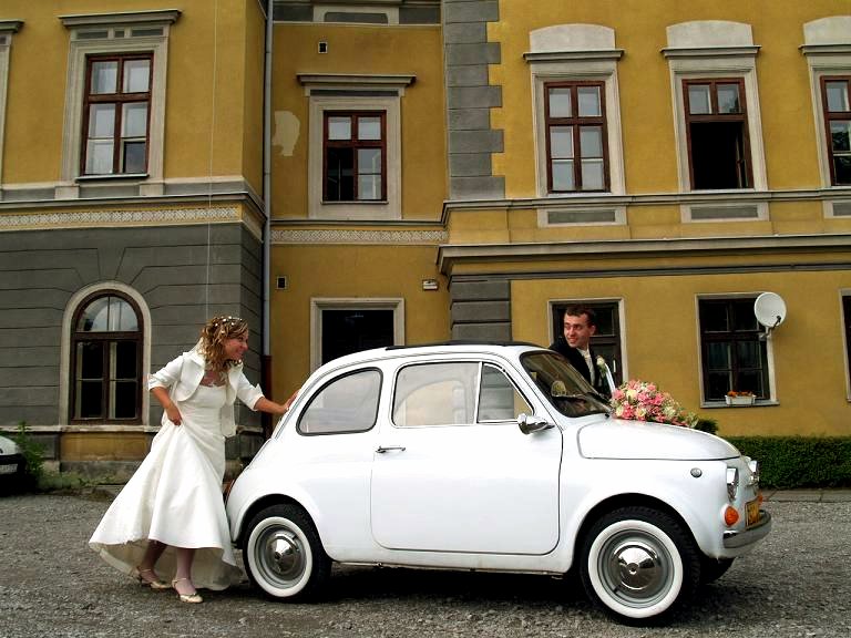 Samochód do ślubu - Fiat 500 1970r